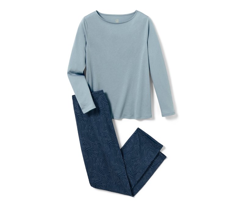 Tchibo - Jersey-Pyjama - Damen - Gr. M - blau