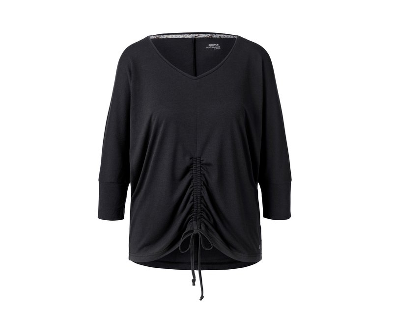 Tchibo - 3/4-Sport-und-Yogashirt - Damen - Gr. M - schwarz