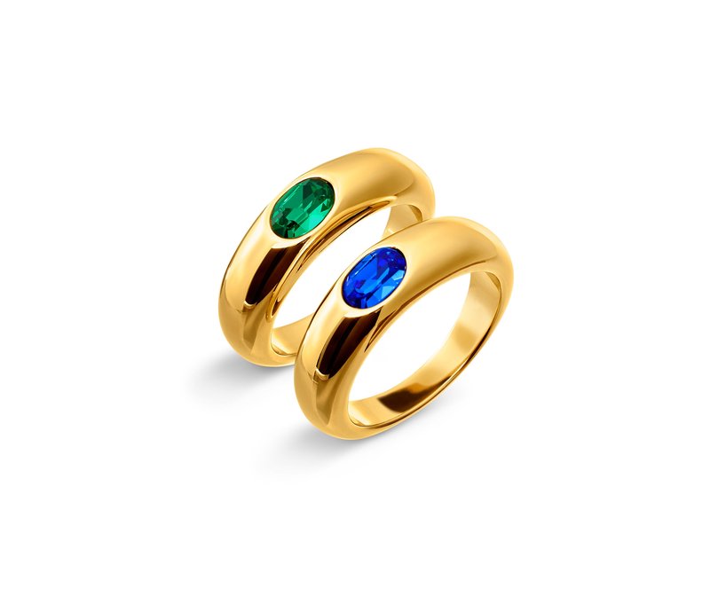 Tchibo - Bandring Set Classic - Damen - Gr. 18 - blau