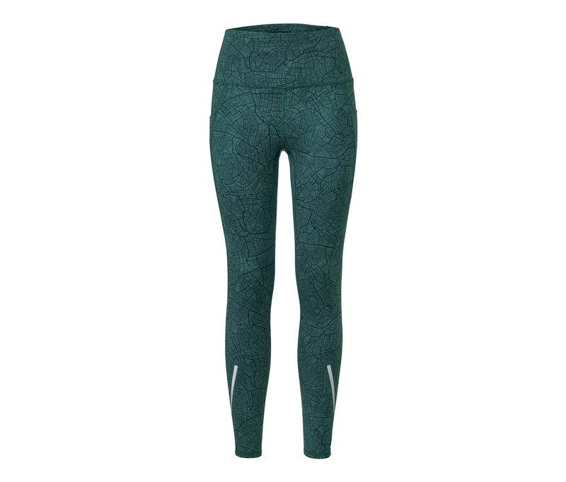 Tchibo - Sporttight - Damen - Gr. XL - dunkelgrün/print