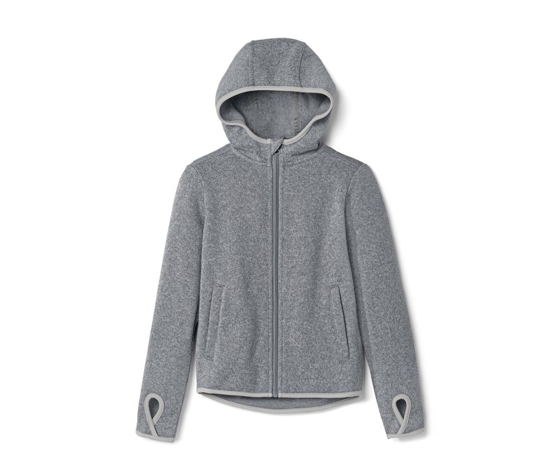 Tchibo - Kinder-Strickfleecejacke - Gr. 134/140 - grau