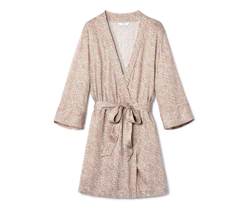Tchibo - Kimono-Morgenmantel - Damen - Gr. L - mehrfarbig/print