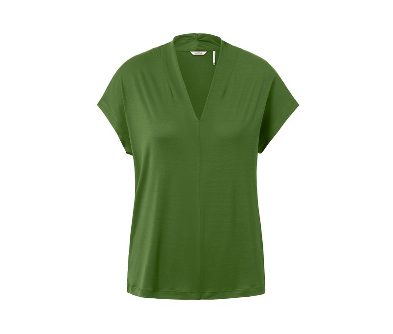 Tchibo - Shirt mit Stehkragen - Damen - Gr. S - grün
