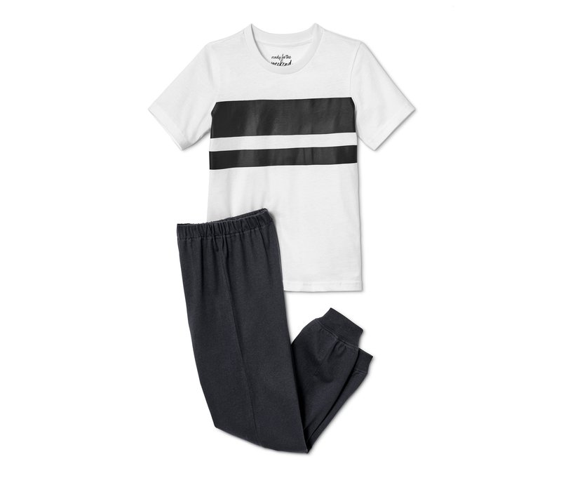 Tchibo - Kinder-Pyjama - Jungen - Gr. 134/140 - schwarz
