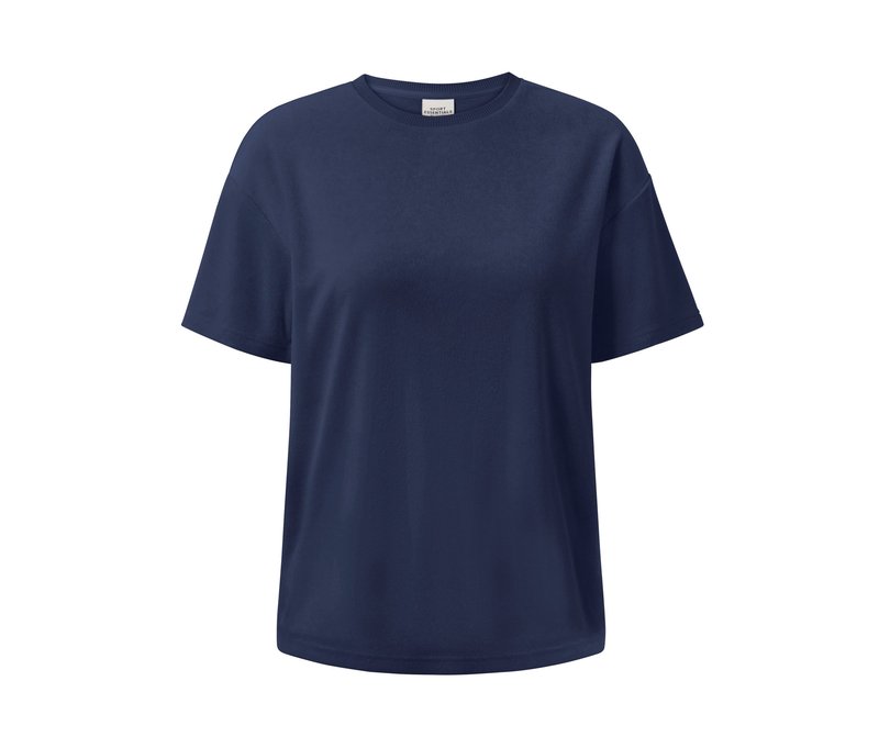 Tchibo - Frottee-Sportshirt - Damen - Gr. XL - dunkelblau