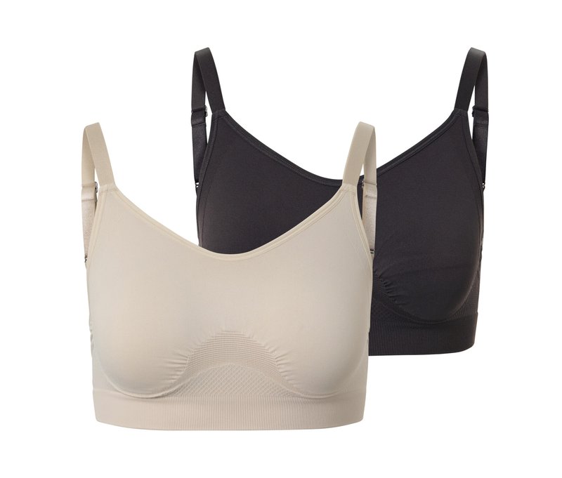 Tchibo - 2 Seamless-Sport-BHs - Damen - Gr. S - braun