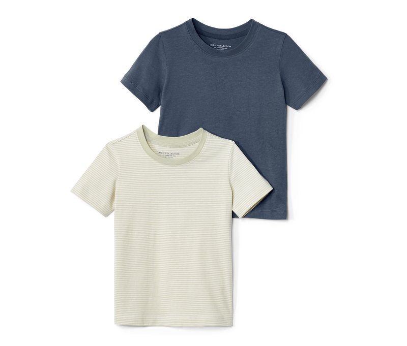 Tchibo - 2 Kinder-T-Shirts - Baby - Gr. 86/92 - weiß/print