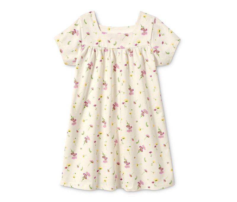 Tchibo - Baby Kleid - Baby - Gr. 86/92 - weiß/geblümt