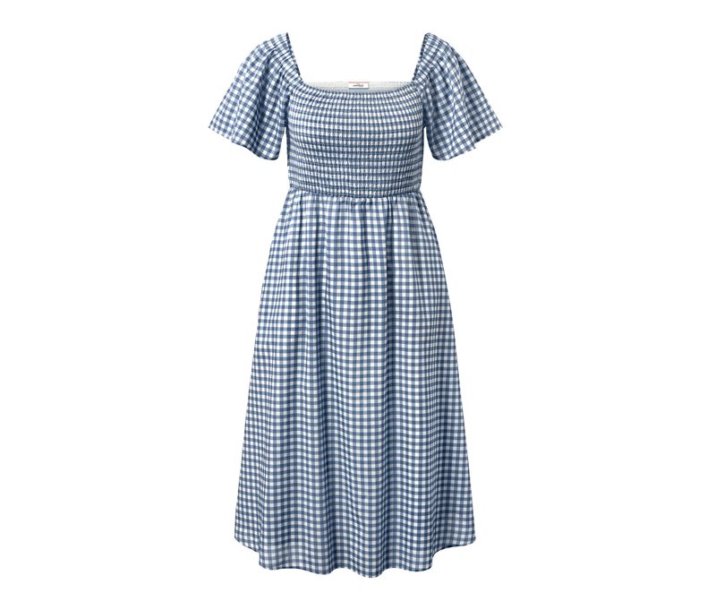 Tchibo - Kariertes Webkleid - Damen - Gr. 40 - hellblau/kariert