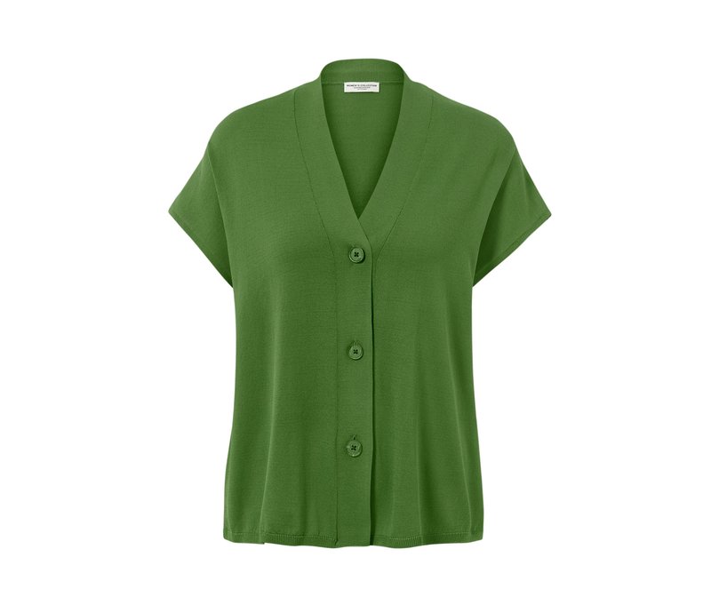 Tchibo - Kurzärmliger Cardigan - Damen - Gr. L - grün