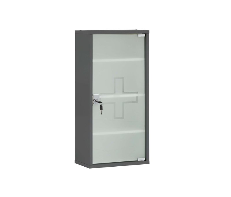 Tchibo - Medikamentenschrank - 34,5x19,5x71,5cm - anthrazit - Holz