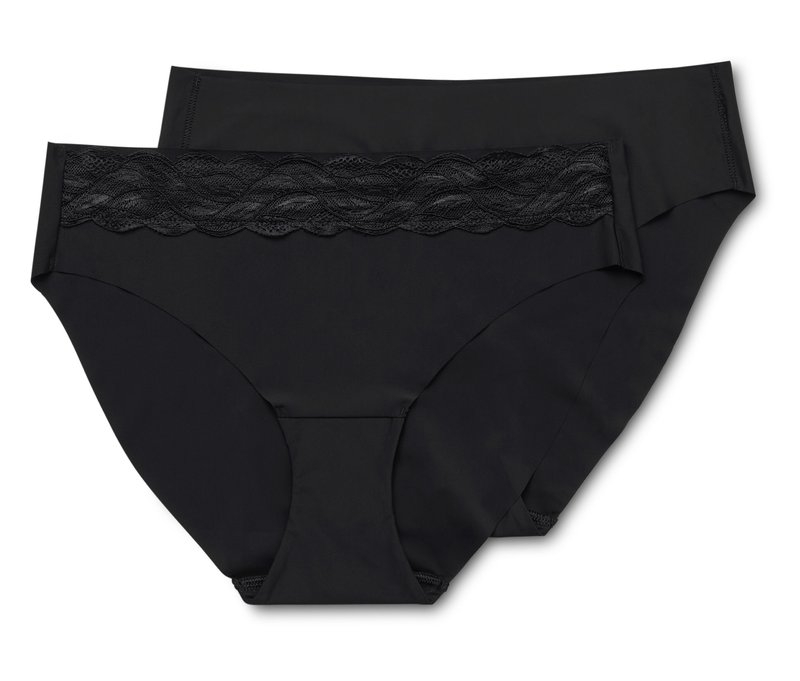 Tchibo - 2 Magic-Cut-Slips - Damen - Gr. XS - schwarz