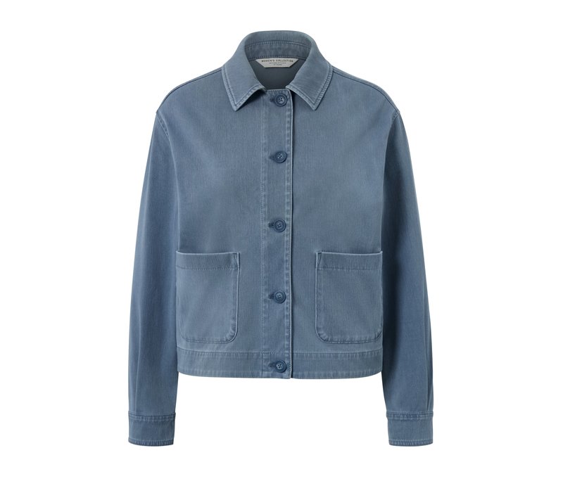 Tchibo - Jerseyjacke in Jeansoptik - Damen - Gr. 36 - dunkelblau