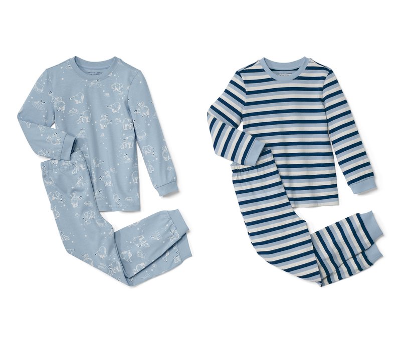 Tchibo - 2 Kinder-Pyjamas - Kinder - Gr. 98/104 - creme/print