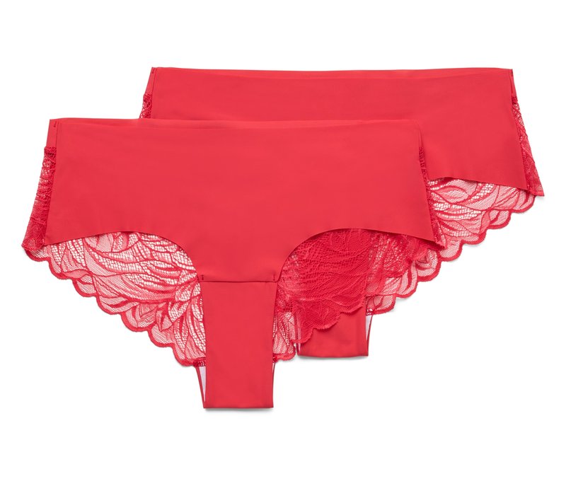 Tchibo - 2 Magic-Cut-Brazil-Slips - Damen - Gr. S - rot