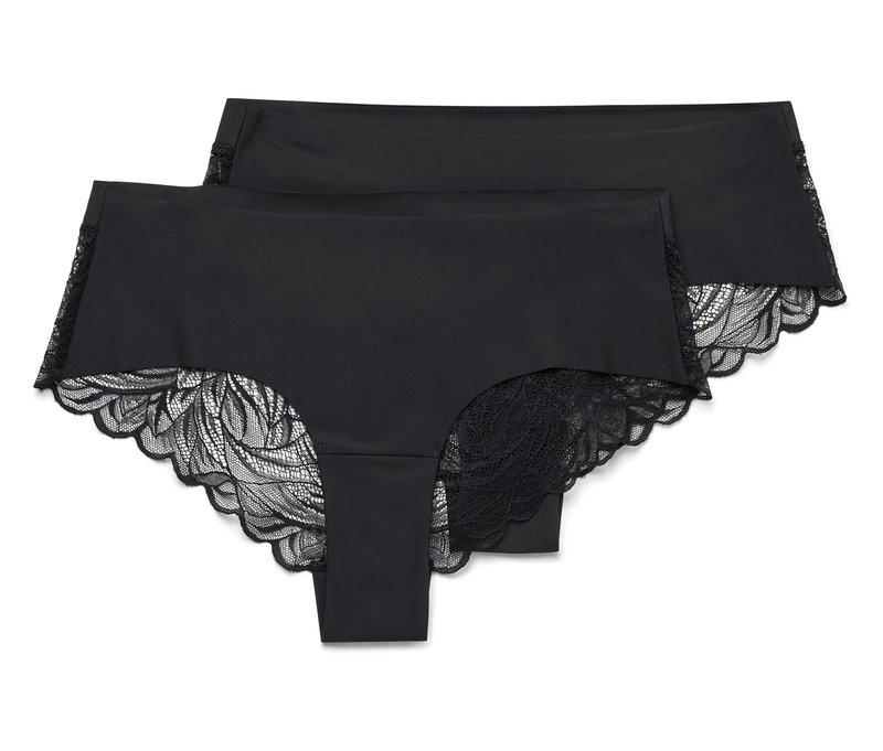 Tchibo - 2 Magic-Cut-Brazil-Slips - Damen - Gr. L - schwarz