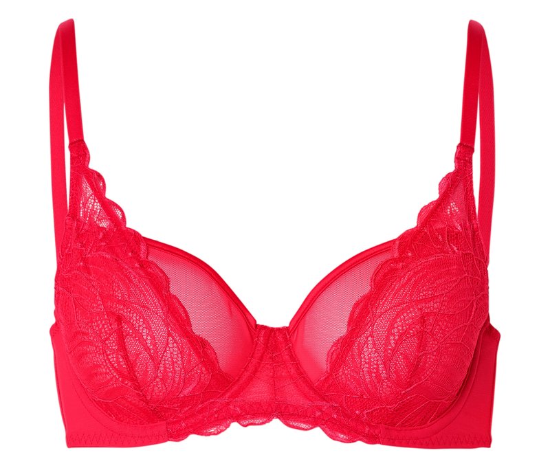 Tchibo - Bügel-BH mit Spitze - Damen - Gr. 90B - rot