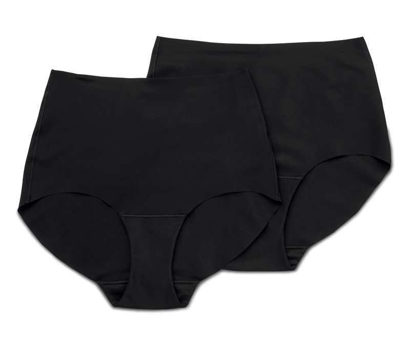 Tchibo - 2 Highwaist-Pantys »light-shaping« - Damen - Gr. XL - schwarz