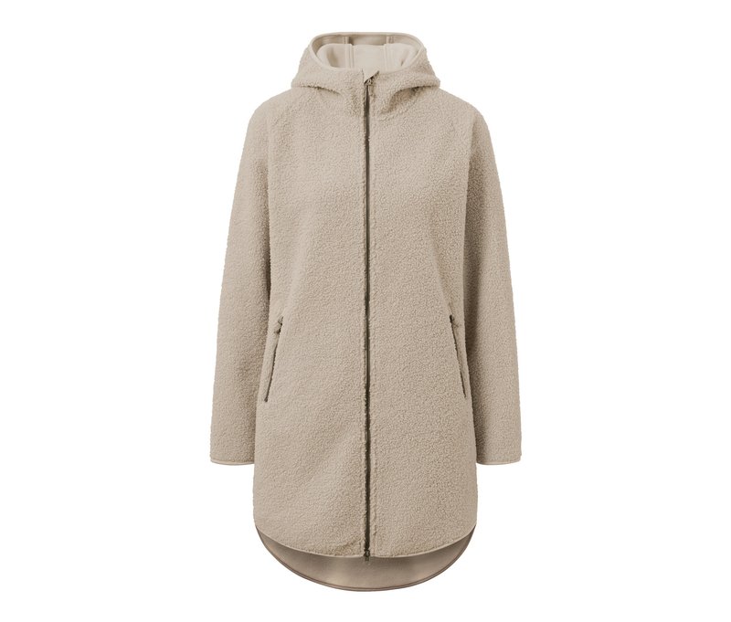 Tchibo - Teddyfleece-Mantel - Damen - Gr. L - beige
