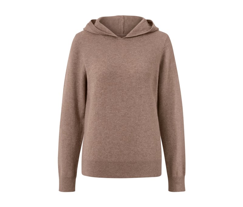 Tchibo - Cashmere-Kapuzenpullover - Damen - Gr. M - beige