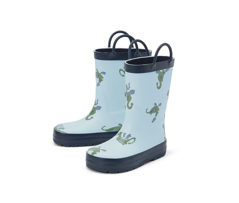 Tchibo - Kinder-Regenstiefel - Gr. 30-31 - hellblau/print