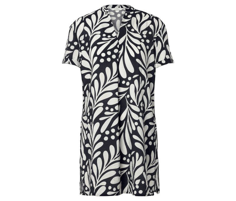 Tchibo - Bedruckte Longtunika - Damen - Gr. 50 - creme/print