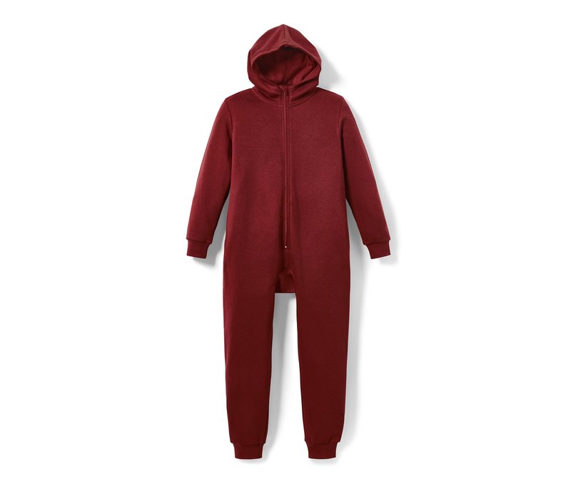 Tchibo - Kinder-Lounge-Onesie - Gr. 134/140 - bordeaux