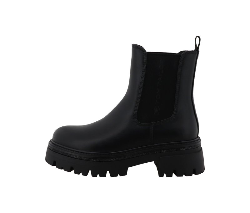 Tom Tailor Glitzer-Stiefeletten - Damen - Gr. 41 - schwarz