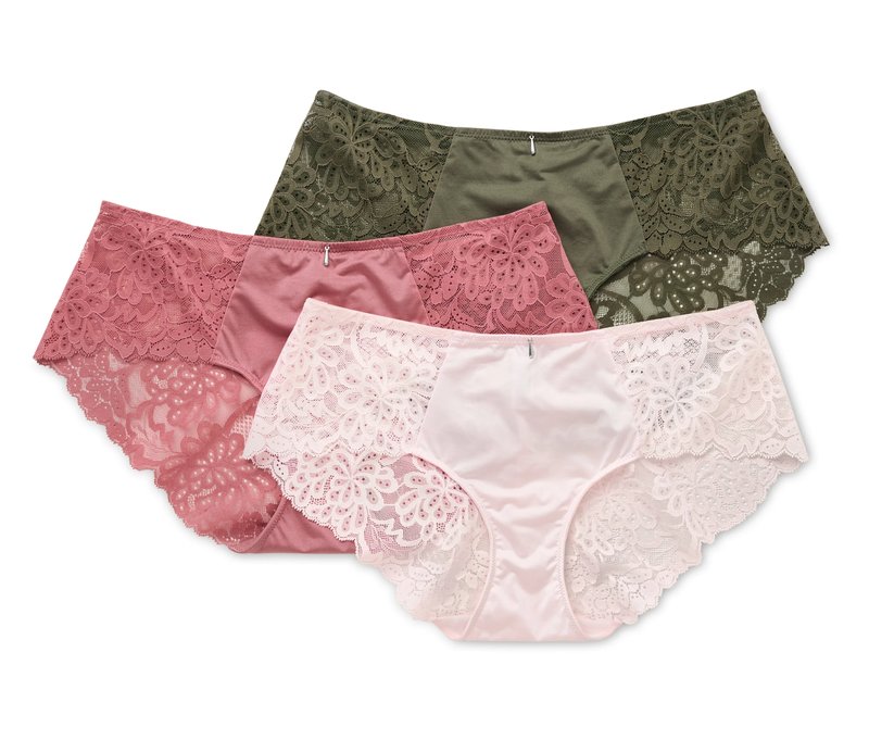 Tchibo - 3 Pantys - Damen - Gr. XL - khaki