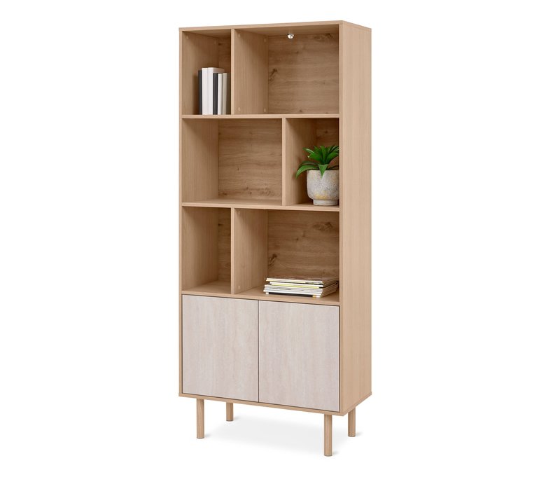 Tchibo - Bücherregal in Travertinoptik - 80,4x40x188,3cm - braun -