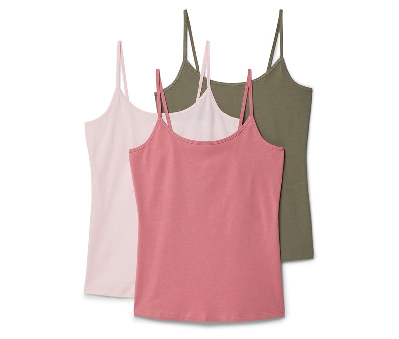 Tchibo - 3 Hemdchen - Damen - Gr. XL - khaki