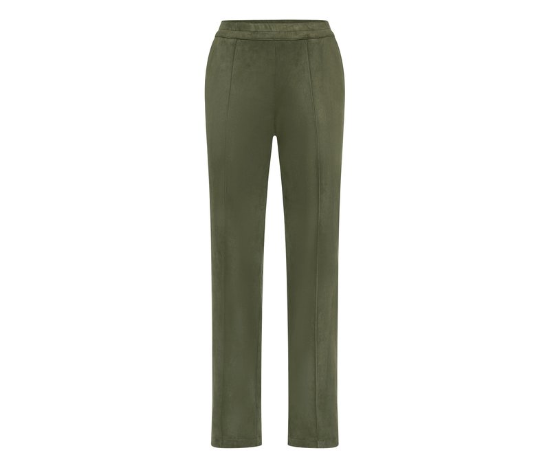 Tchibo - Olsen Velours-Hose - Damen - Gr. 46 - olivgrün