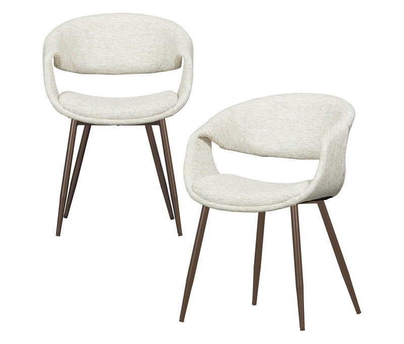 Tchibo - Woood Esszimmerstuhl »Yossi« mit Metallfuß - 57x57x78cm - naturfarben -