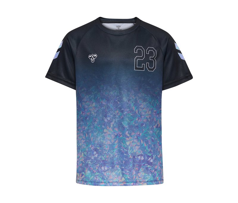 hummel® »Hmljr Shimmer T-Shirt S/S« - Kinder - Gr. 110 - schwarz