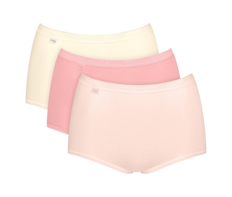 3 sloggi Basic+ Maxi Slips - Damen - Gr. 48 - rot