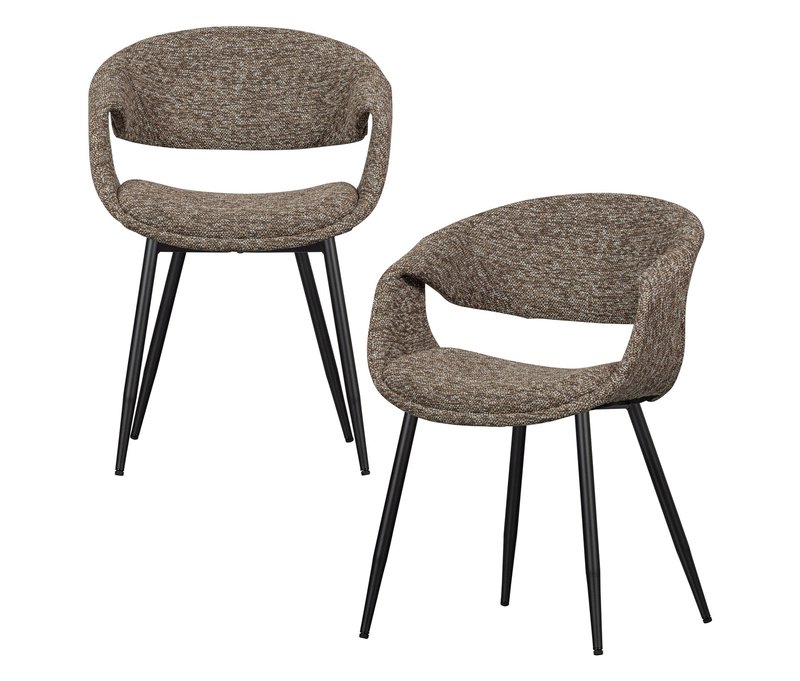Tchibo - Woood Esszimmerstuhl »Yossi« mit Metallfuß - 57x57x78cm - schwarz -
