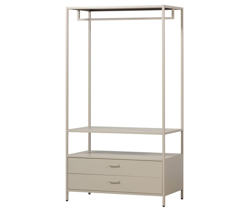 Tchibo - Woood offener Metall-Kleiderschrank »Ferris« - 100x54x185cm - braun -