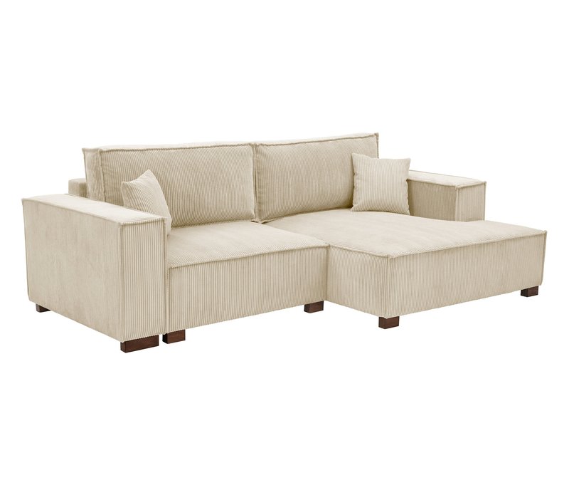 Tchibo - Sofa 2-Sitzer mit Auszugsbett links - 253x150x87cm - creme -