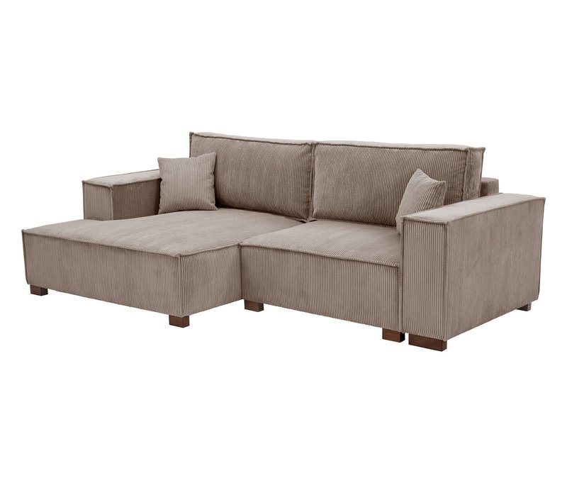 Tchibo - Sofa 2-Sitzer mit Auszugsbett rechts - 253x150x87cm - braun -