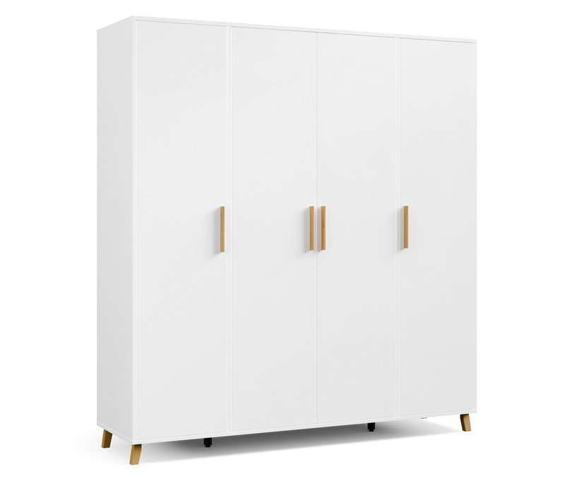 Rauch Drehtürenschrank »Shinjo« - 187x53x203cm - weiß -