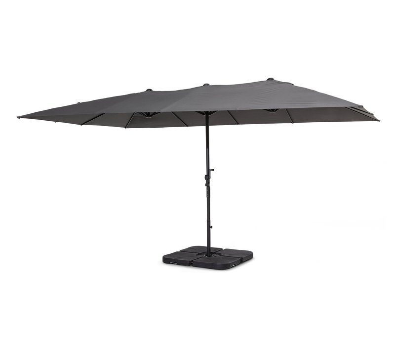 Leco Doppel-Sonnenschirm* - 158x16x45cm - anthrazit -