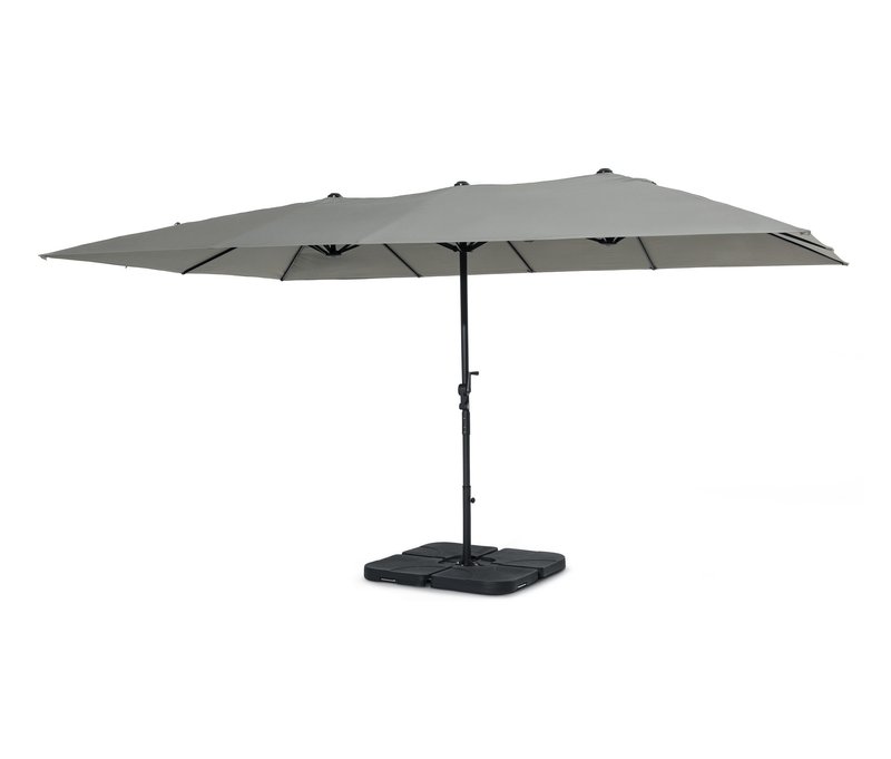 Leco Doppel-Sonnenschirm* - 158x16x45cm - hellgrau -