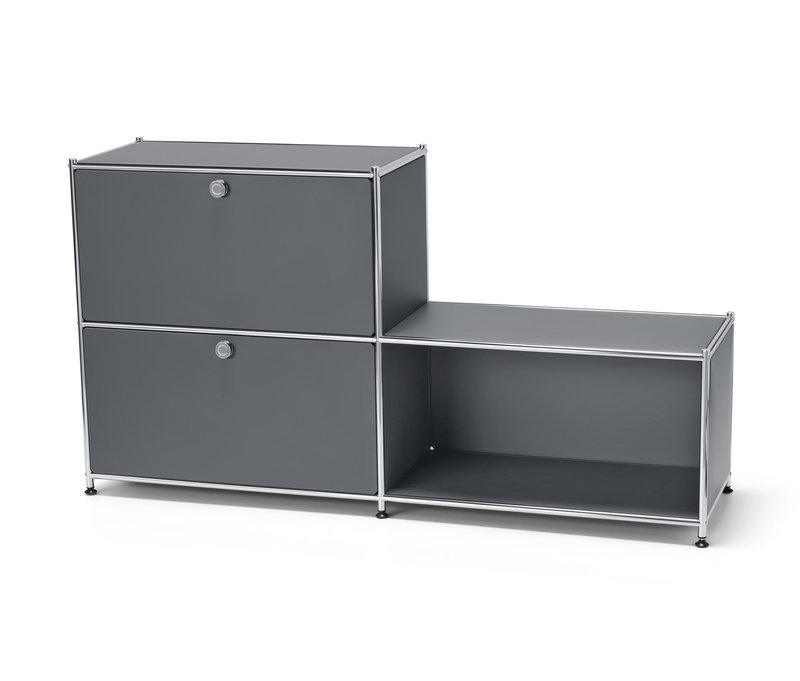 Tchibo - Metallregal »Cn3« mit 3 Fächern - 152x40x82,5cm - chrom -
