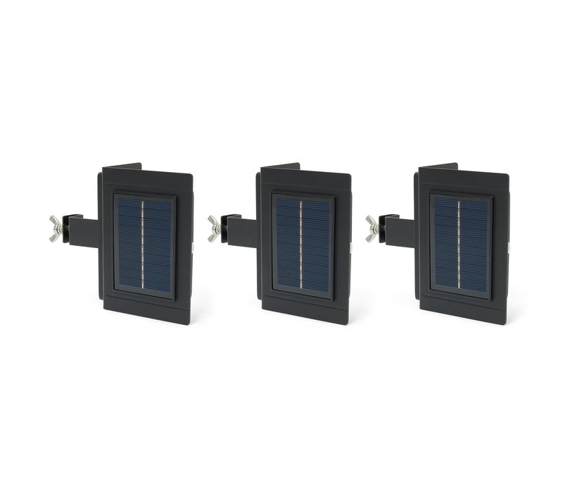 Tchibo - 3 Solar-Dachrinnenleuchten - 12x10x5,5cm - schwarz -