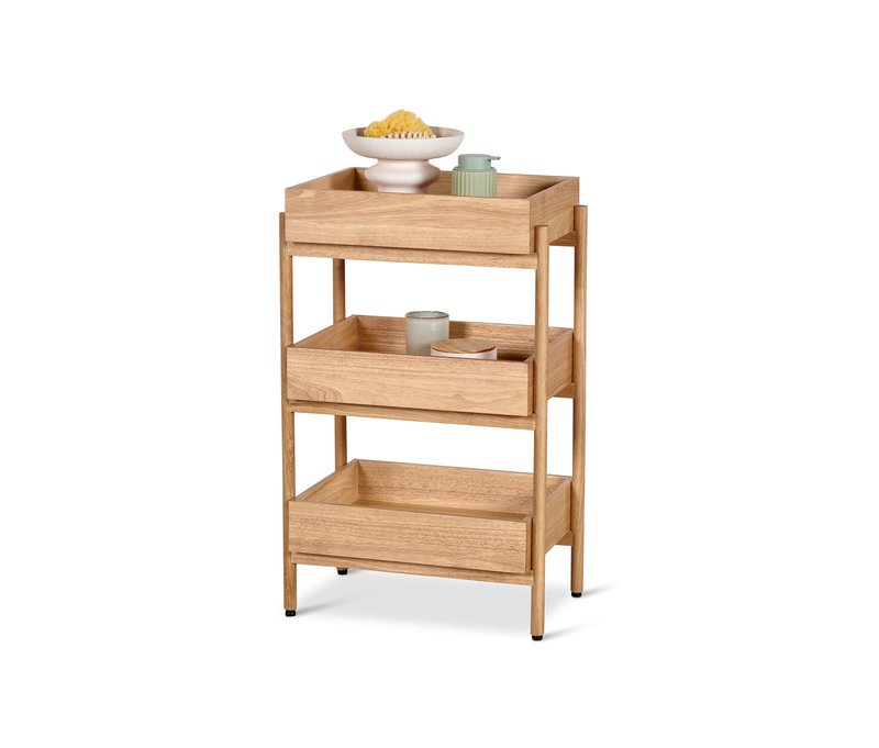Tchibo - Standregal aus Massivholz mit 3 Fächern - 50x35x80cm - naturfarben -