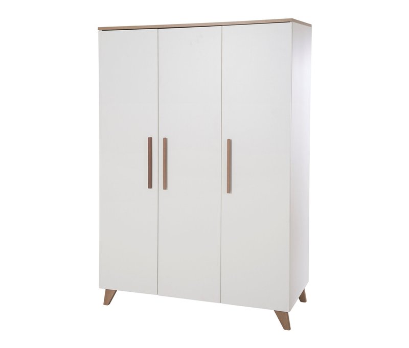 roba 3-türiger Kleiderschrank »Ole« - 118x52x190cm - weiß -