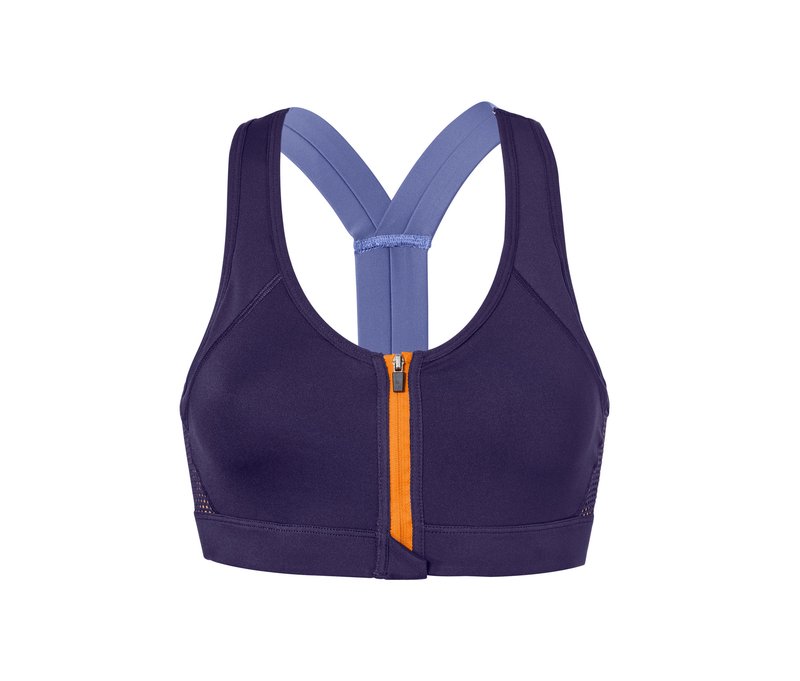 Tchibo - Sport BH mit Frontreißverschluss - Damen - Gr. 80B - violett