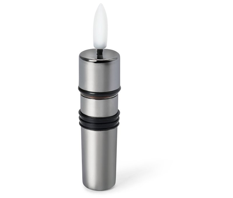 Tchibo - LED-Flaschenverschluss »Kerze« - silber