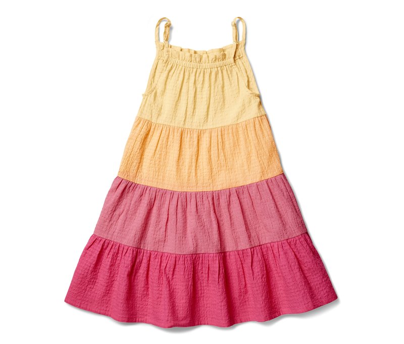 Tchibo - Kinder-Webkleid - Gr. 134/140 - orange