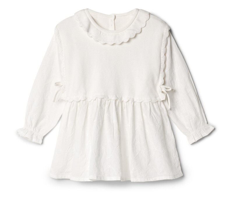 Tchibo - Kinder-Kleid - Gr. 122/128 - weiß